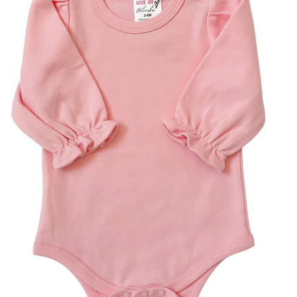 Baby Girl Long Sleeve Ruffle Hem Bodysuit