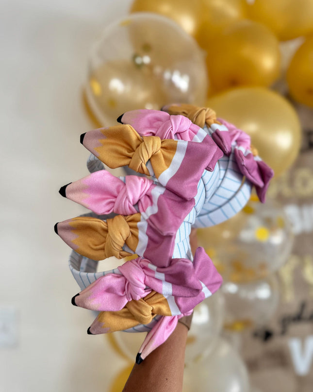 Pencil Bow Hard Headband: Teacher Appreciation Gift