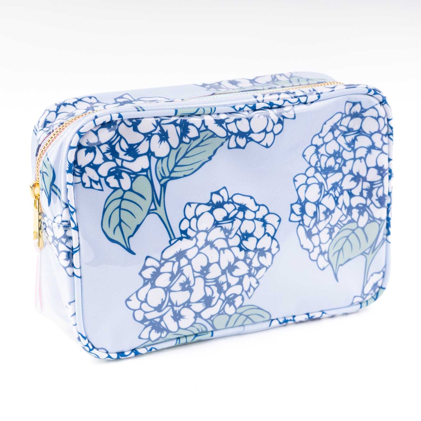 Hydrangea Stem Clear Coated Rectangular Cosmetic Case