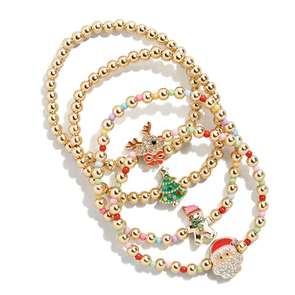 BaubleBar set of four Christmas Pisa bracelets