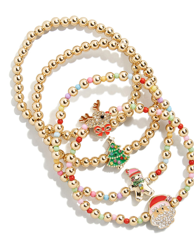 BaubleBar set of four Christmas Pisa bracelets