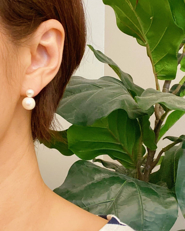 Classic Double Pearl Earrings