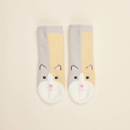 Marshmallow Bear Crew Socks