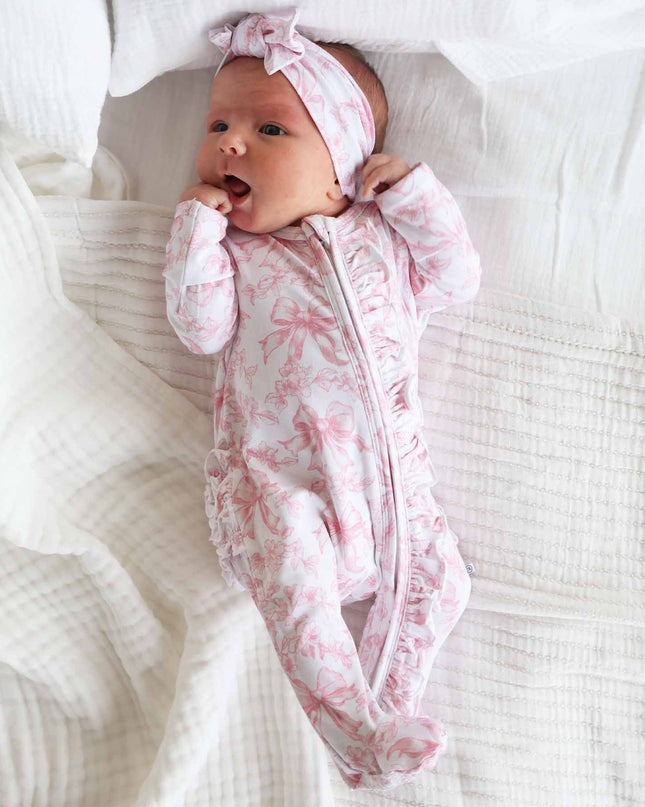 Fancy Frills Knit Large Bow Headwrap