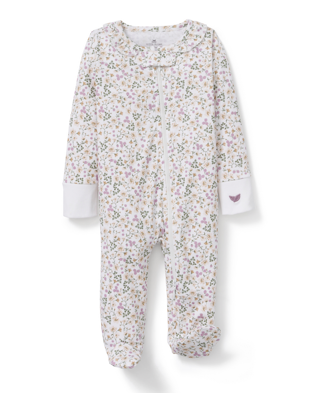 Baby's Pima Romper in Meadow Bloom - flat lay