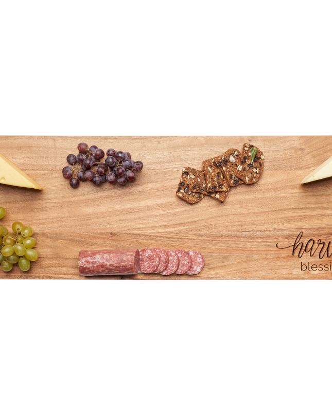 30 x 10" Acacia Serving Board | Harvest Blessings