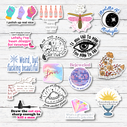 Me and Karma- Taylor Swift Lyrics Stickers/Magnet: Matte Vinyl
