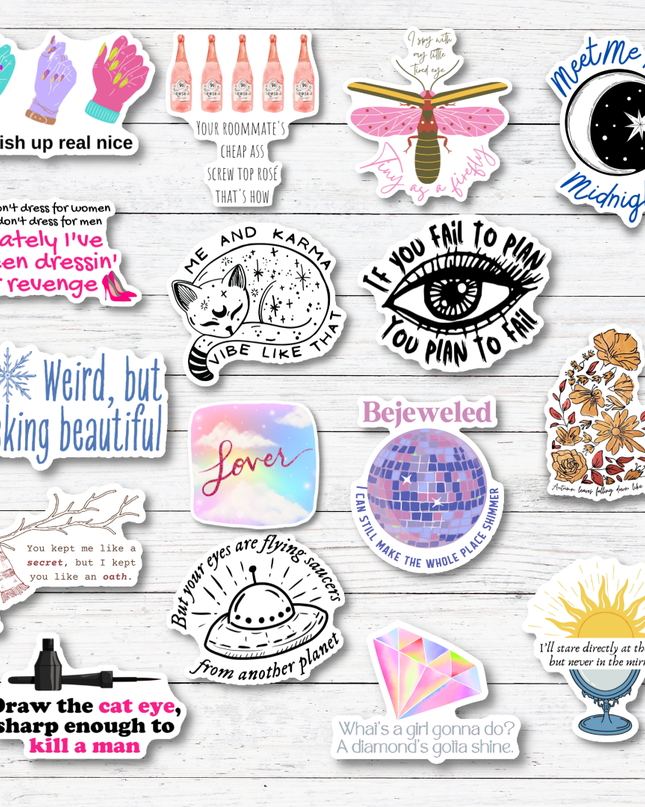 Me and Karma- Taylor Swift Lyrics Stickers/Magnet: Matte Vinyl