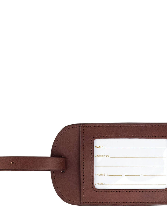 "Amelia" Leather Luggage Tag (Personalizable)