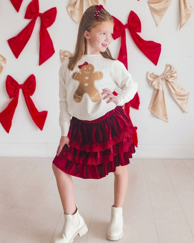 Red velet Christmas Skirt