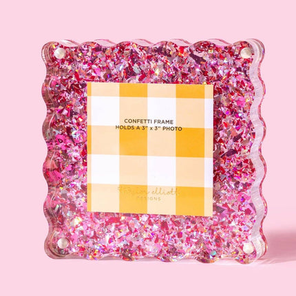 Acrylic Picture Frame - Small - Pink Confetti