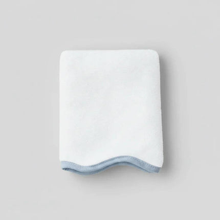 Personalized Luxury Cotton Hand Towels with Scallop Piping