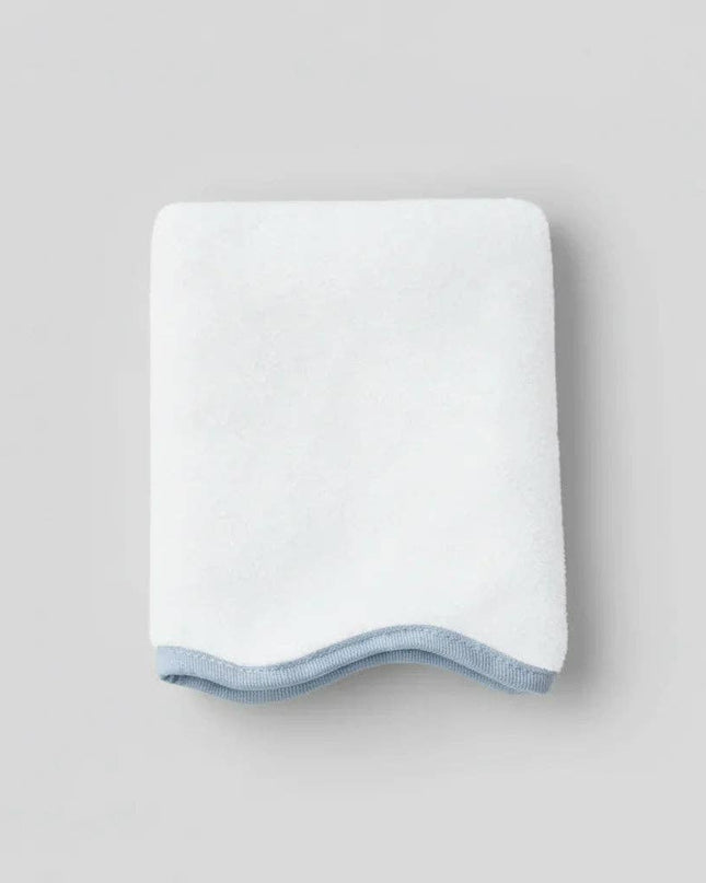 Personalized Luxury Cotton Hand Towels with Scallop Piping