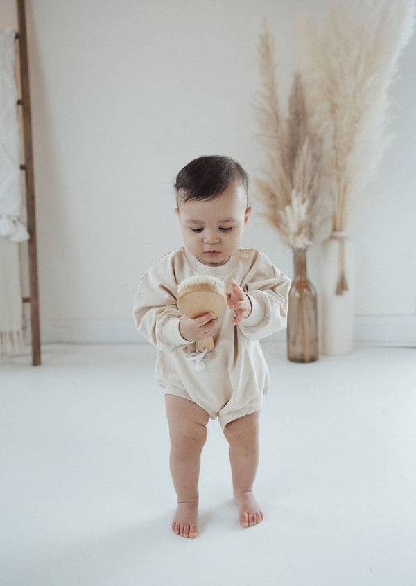 Sweatshirt Bubble Romper | Cream