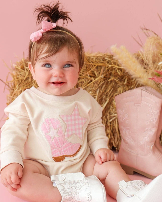 Pink Bandana Western Bow Baby Headband - Hair Accessories