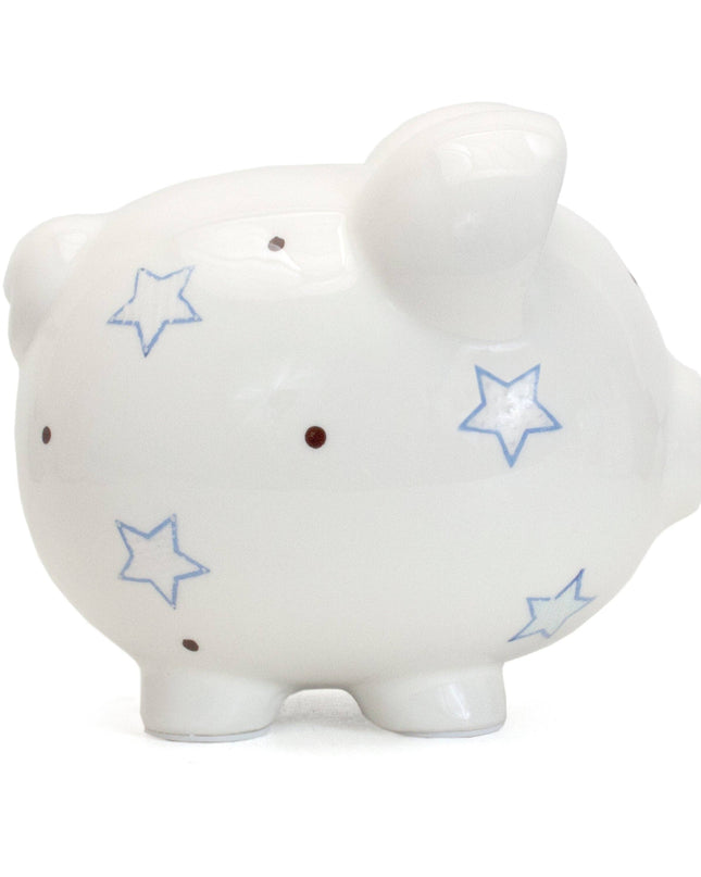 Personalized Blue Star Large Piggy Bank