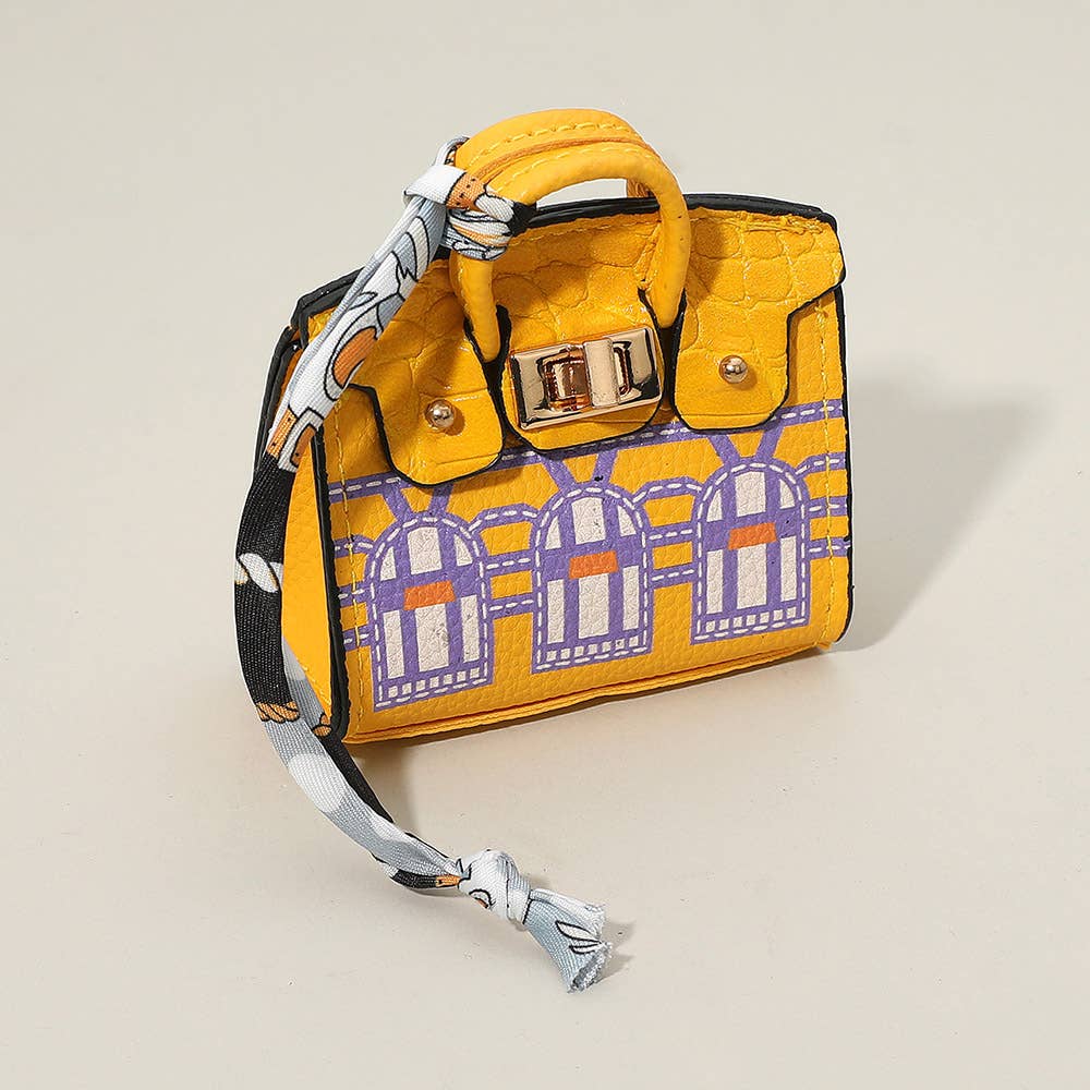 House Printed Faux Leather Mini Purse