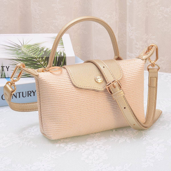 SC781 Lacey Straw Mini Crossbody Bag