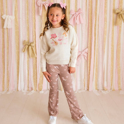 Pink Bandana Western Bow Clip Set - Hair Bows - Fall - Kids