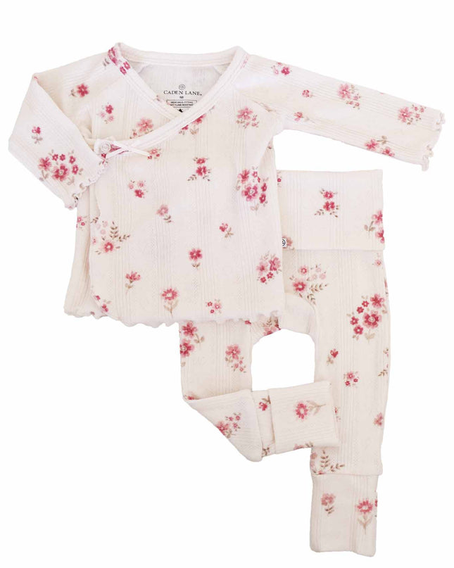 2pc Pointelle Crossover Top & Bottom | Precious Posies