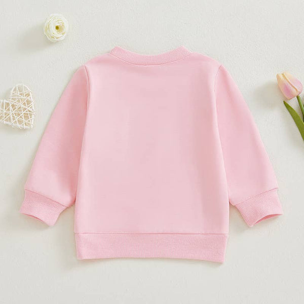 Valentine's Day Children's Love Embroidered Sweatshirt