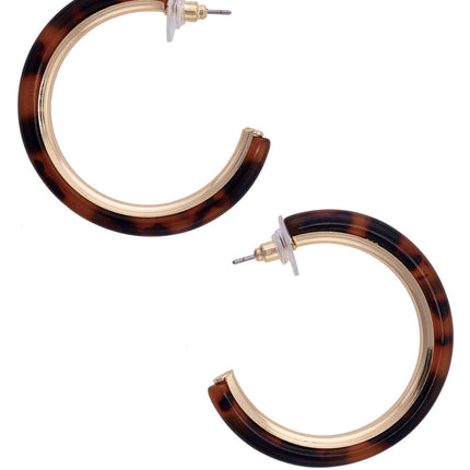 Ashley Tortoise Hoop Earrings