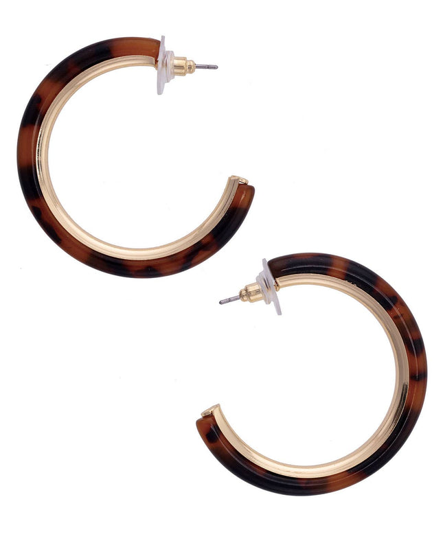 Ashley Tortoise Hoop Earrings