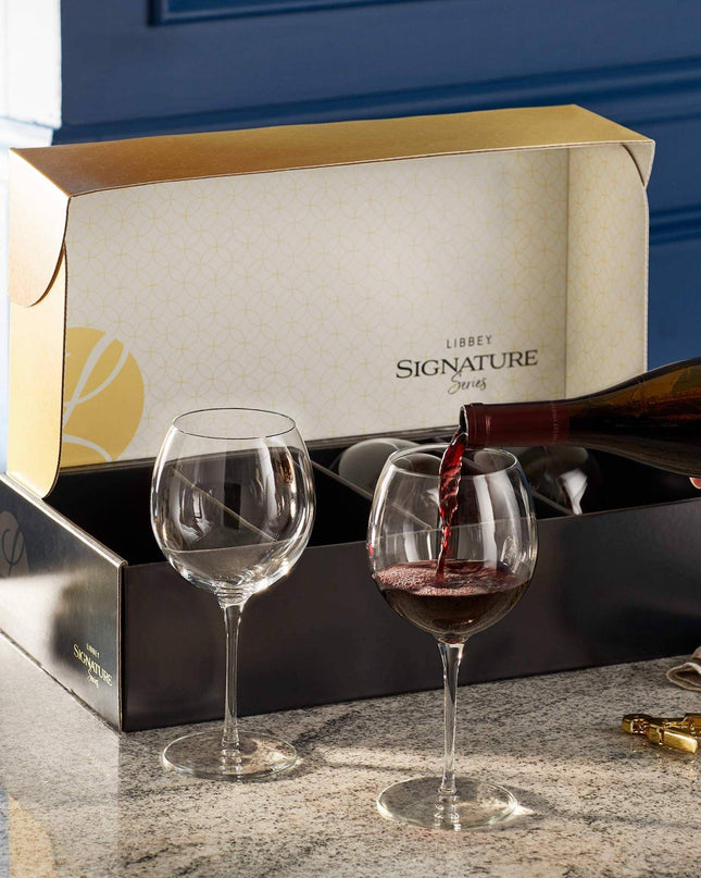 Signature Balloon Red Wine Glass Gift Set - Set of 12