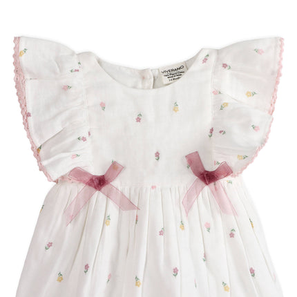Sylvie Flower Baby Dress + Bloomer (Organic)