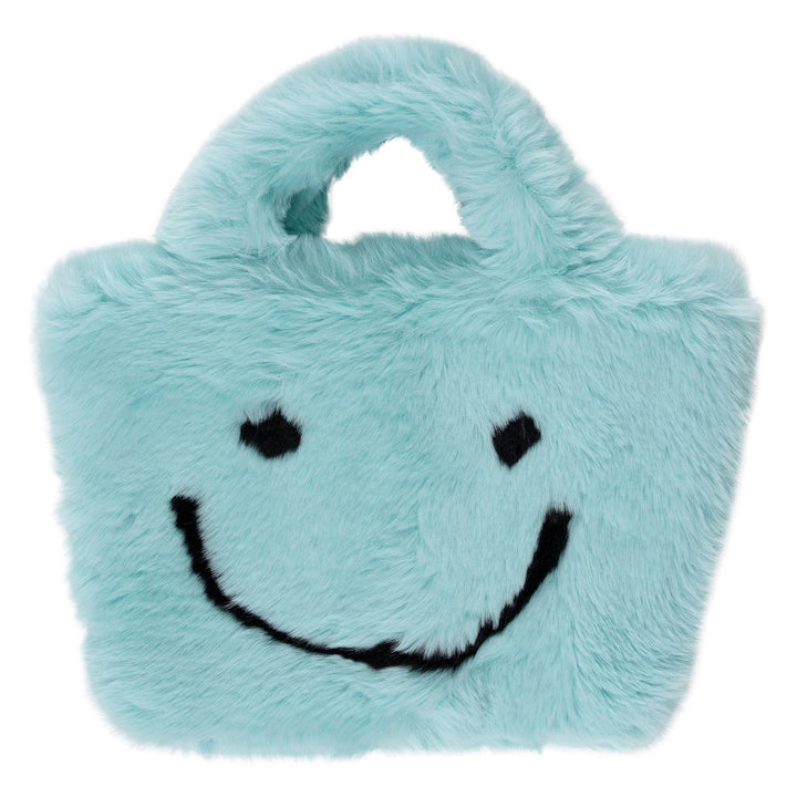 Faux Fur Fuzzy Happy Face Purses for Kids