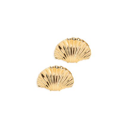 SET OF 2 SHELL CLAW CLIPS,GOLD