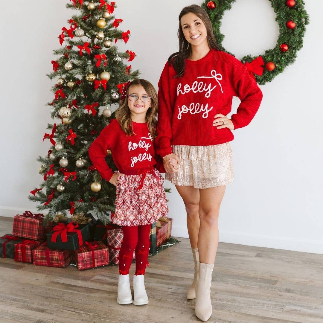 Christmas Plaid Layered Bow Clip