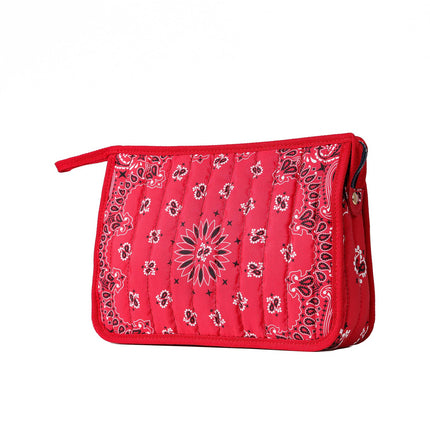 Bandana Print Pouch -Beau Red