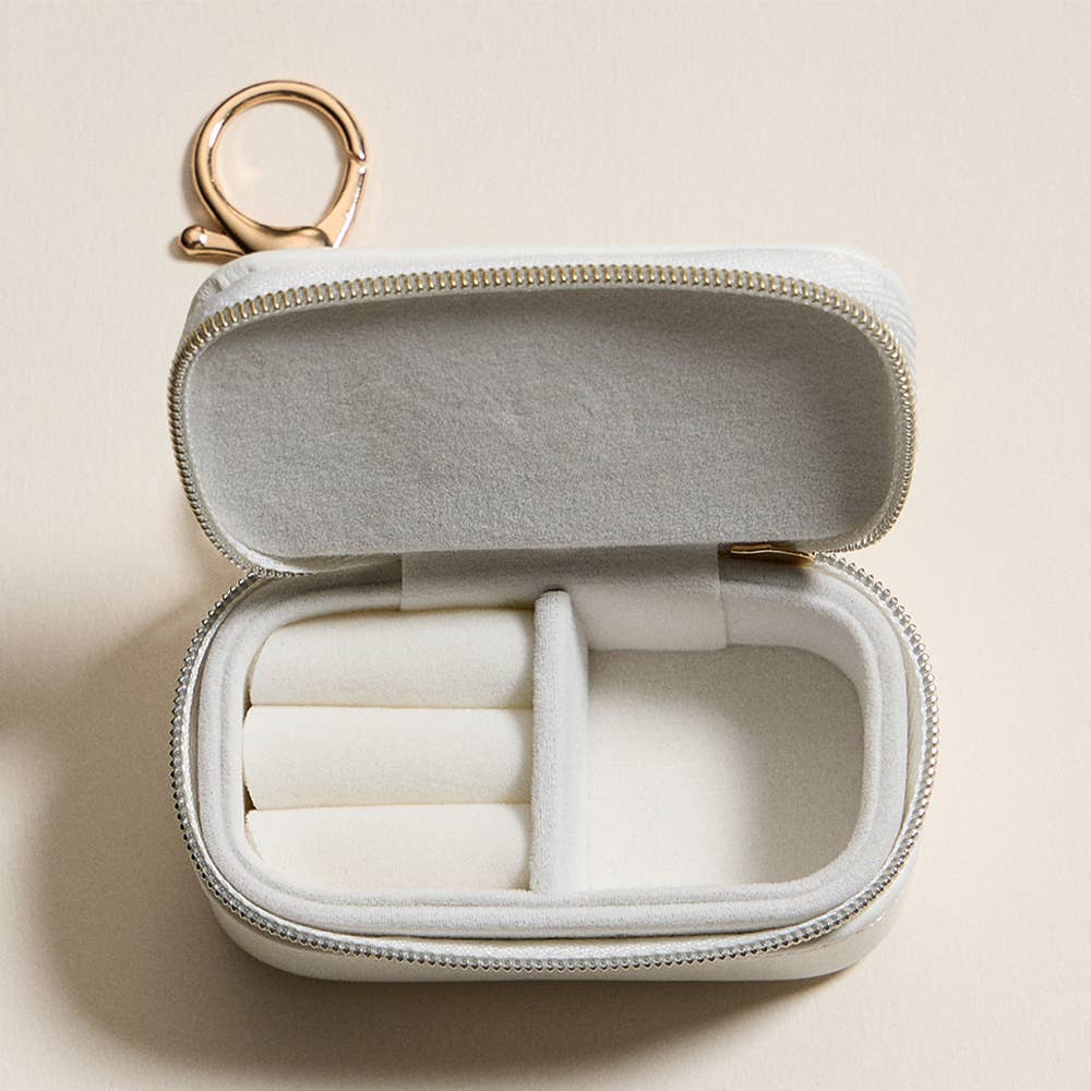 Floral Pattern Printed Travel Jewelry Case