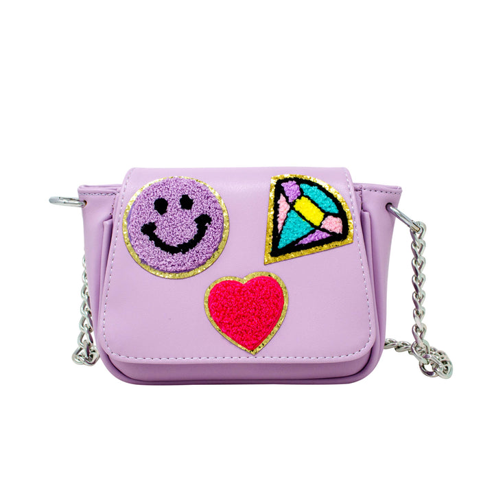 Girls Crossbody Patch Handbag-Pink or Purple