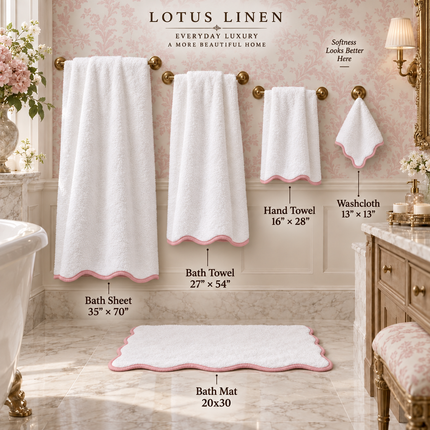 Bath Towels – Fluffy, Ultra Soft & Highly Absorbent (4 pieces)