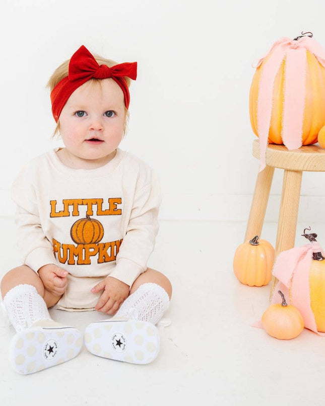 Little Pumpkin Patch Long Sleeve Romper - Baby Clothing Fall