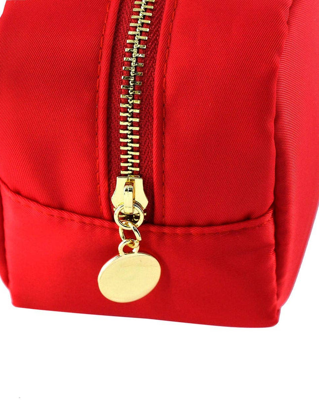 Personalized Emma Round Zippered Nylon Cosmetic Pouch Bag