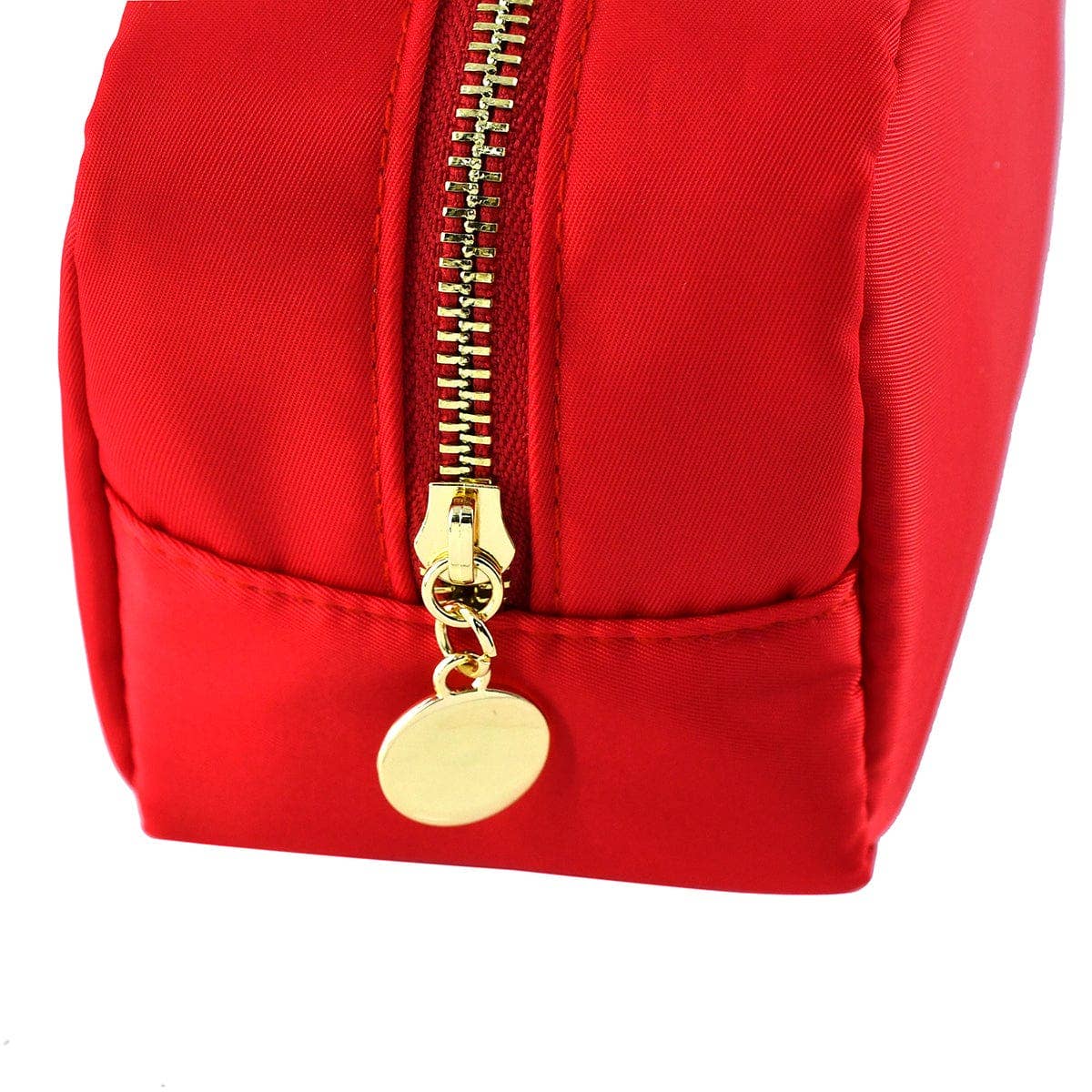 Personalized Emma Round Zippered Nylon Cosmetic Pouch Bag