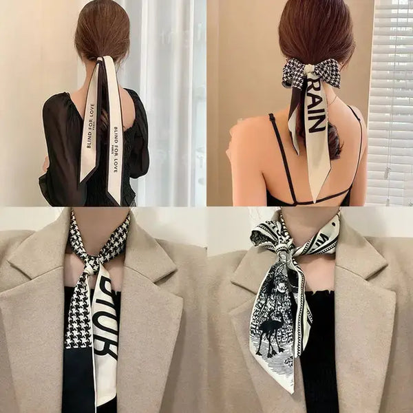 Long Thin Ribbon Scarf – Ponytail, Neck, or Purse_CWASC0726