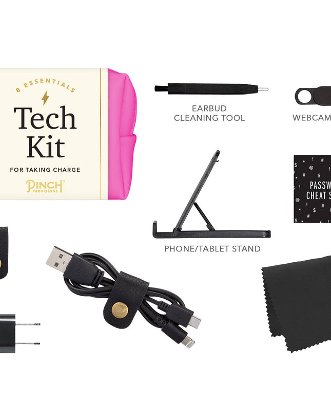 Tech Kit  - Vegan Leather - Pink