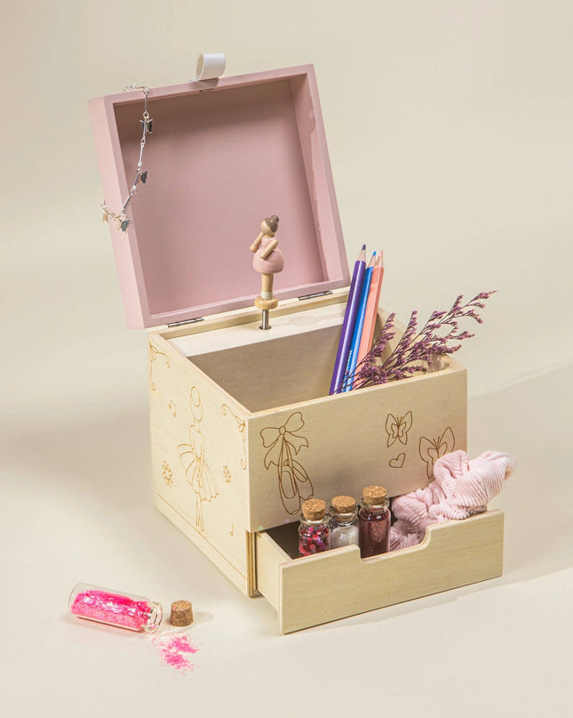 Wooden Musical Souvenir Box - Ballerina