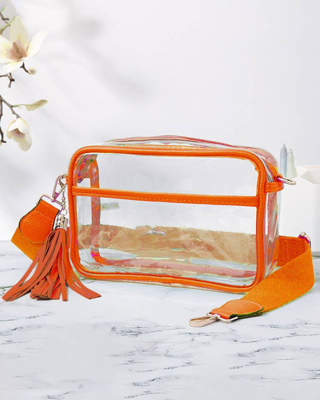 Personalized Game Day Clear Crossbody Bag