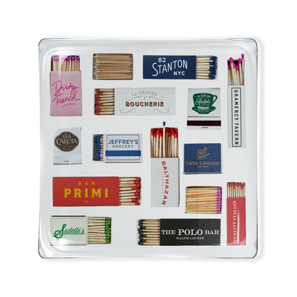 Glass Tray - New York Restaurant Matches