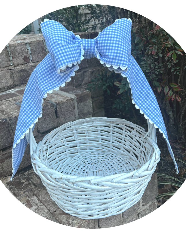 Custom Gingham Bow with Trim