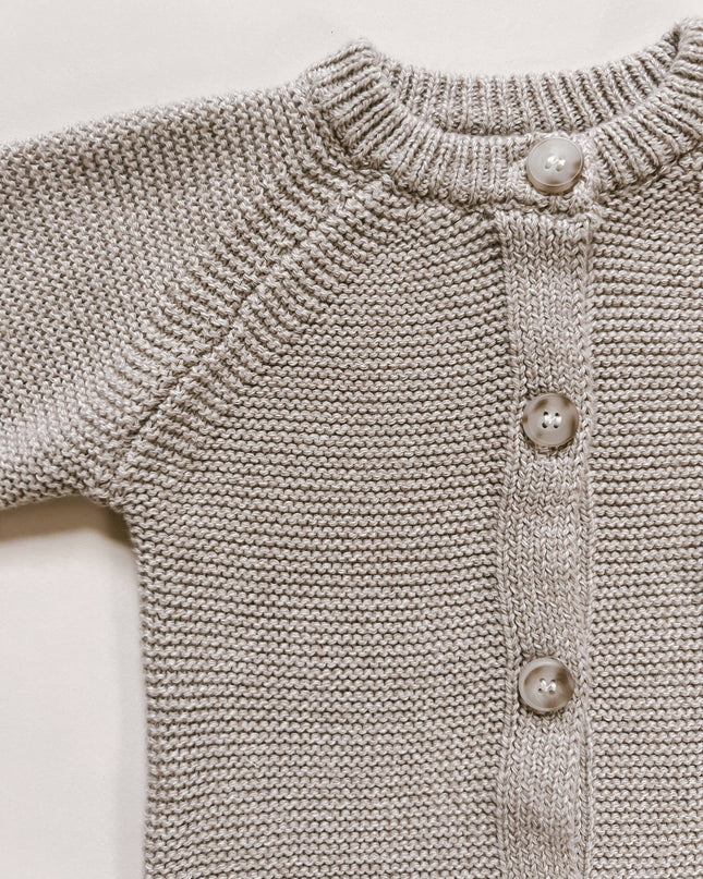 Luna + Luca Classic Purl Knit Jumpsuit - Heather Beige