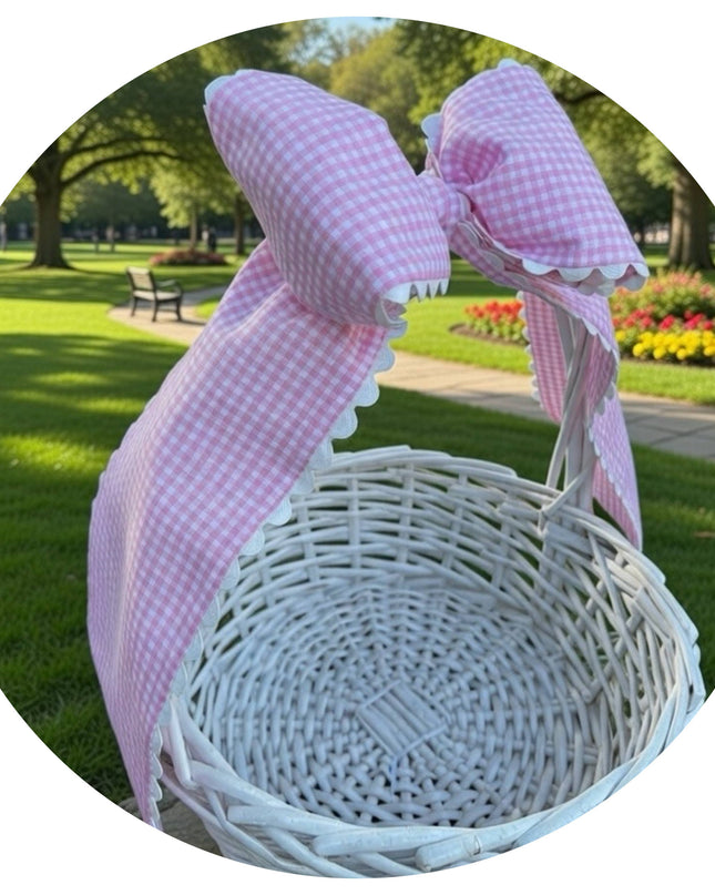 Custom Gingham Bow with Trim