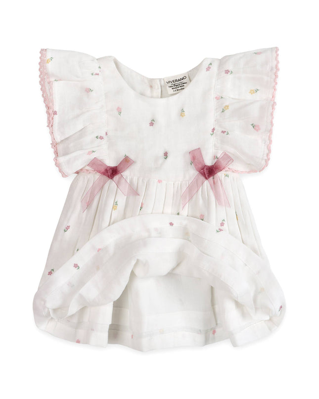 Sylvie Flower Baby Dress + Bloomer (Organic)