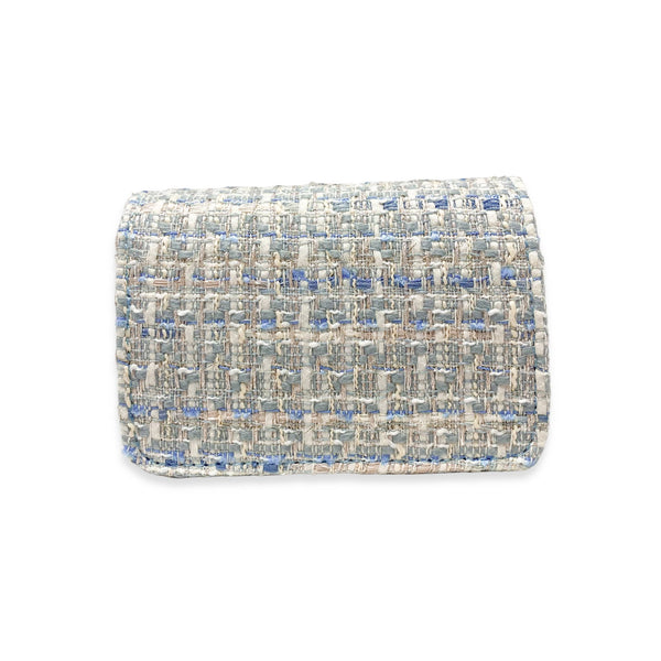 Teddy & Bow Tweed Purse: Blue