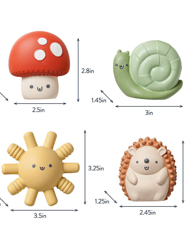 Itzy Squirt™ 4-pack of Soft Bath Toys